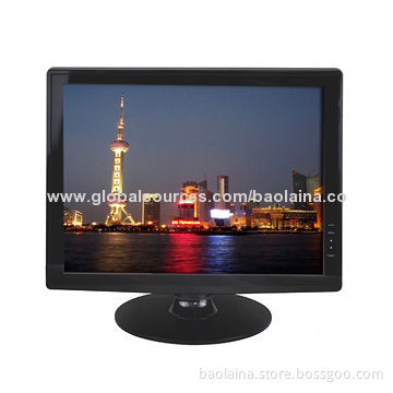 Hot sale 15-inch LCD Monitor with HDMI, VGA, AV and Built-in Tempered Glass